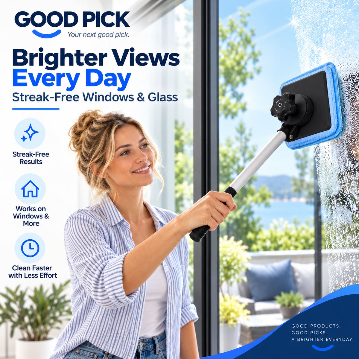 GOOD PICK Dual-Sided Magnetic Windshield Cleaner Kit