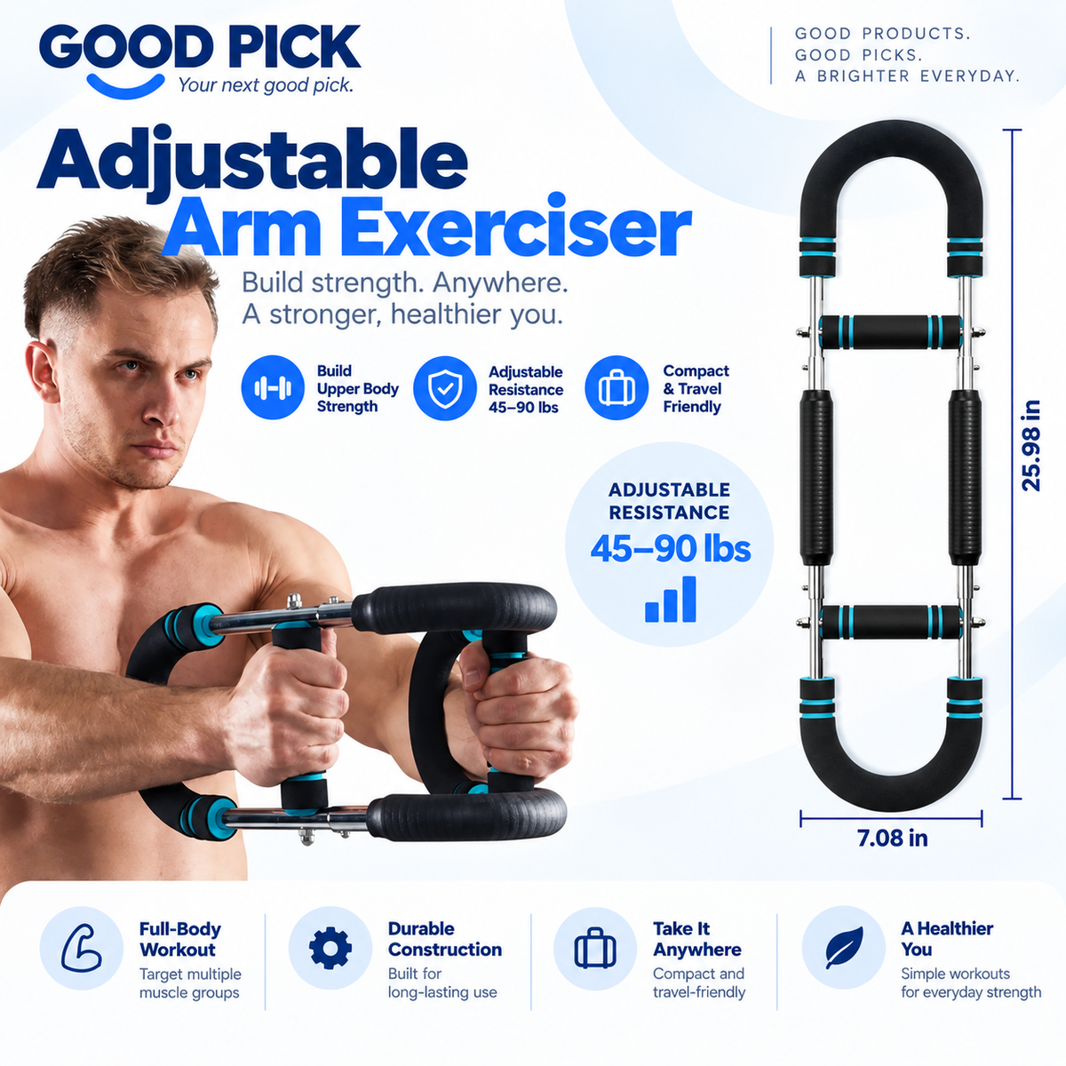 GOOD PICK Adjustable Arm & Chest Trainer