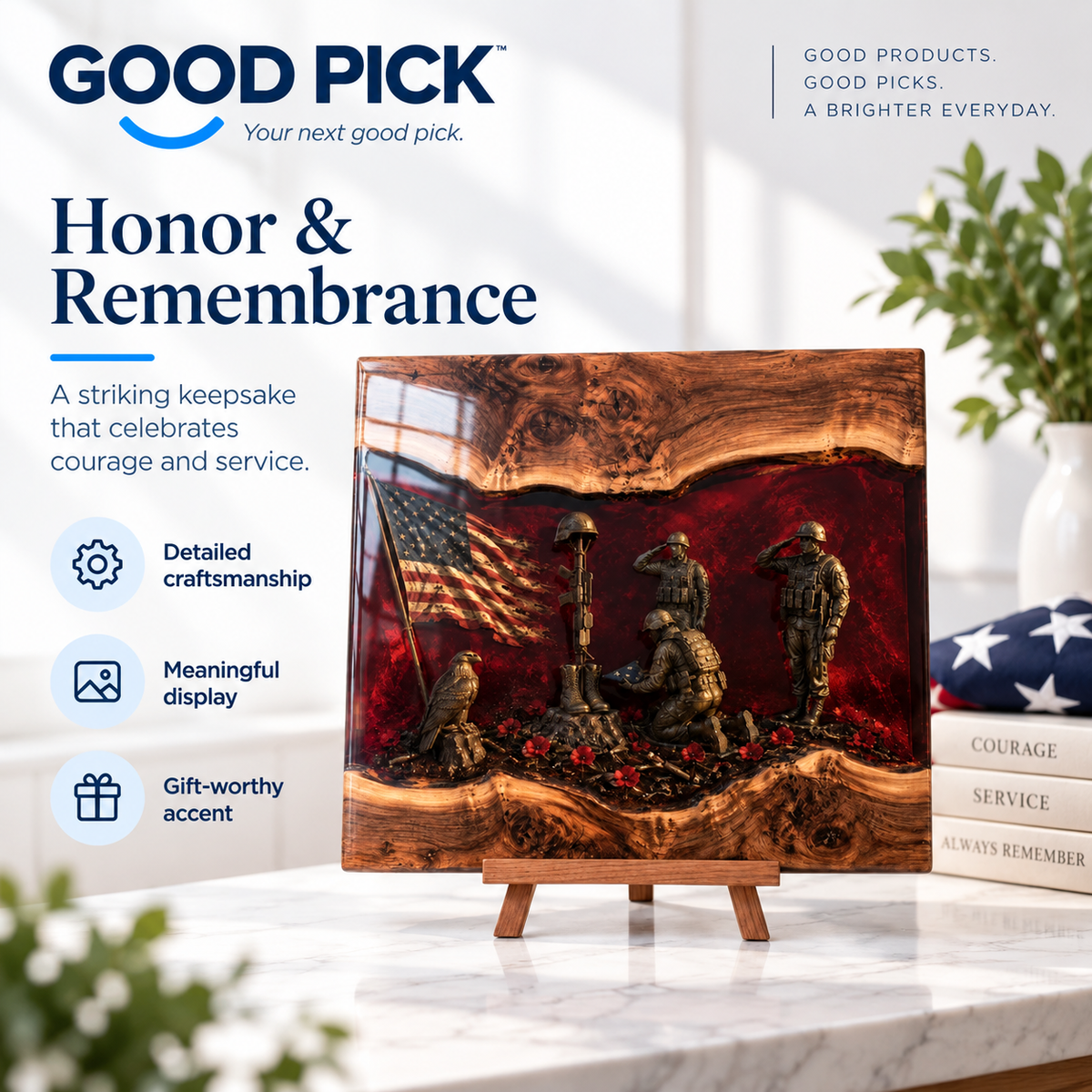 GOOD PICK Veteran Tribute Display Board