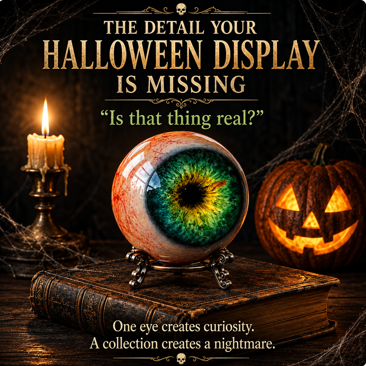 🎃 Halloween Sale – 49% OFF 👁️ Halloween Monster Eye Orb – Hyper-Realistic Creepy Eyeball Decor