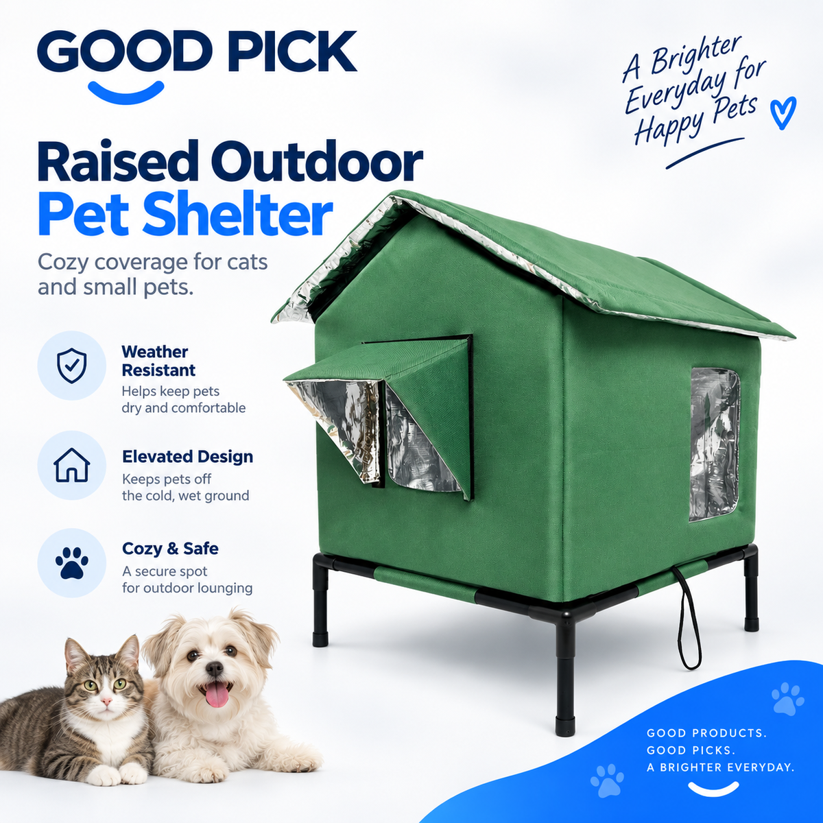 GOOD PICK Elevated Outdoor Cat House