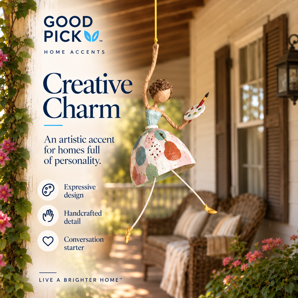 GOOD PICK Whimsical Dancing Lady Hanging Ornament