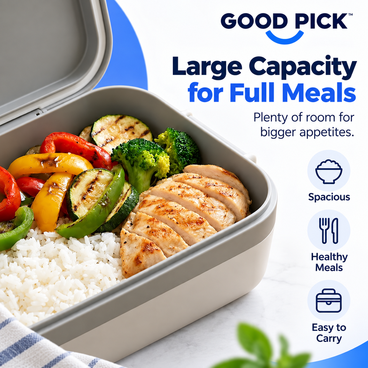 GOOD PICK Rechargeable Self-Heating Lunch Box