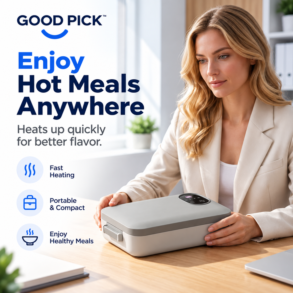 GOOD PICK Rechargeable Self-Heating Lunch Box