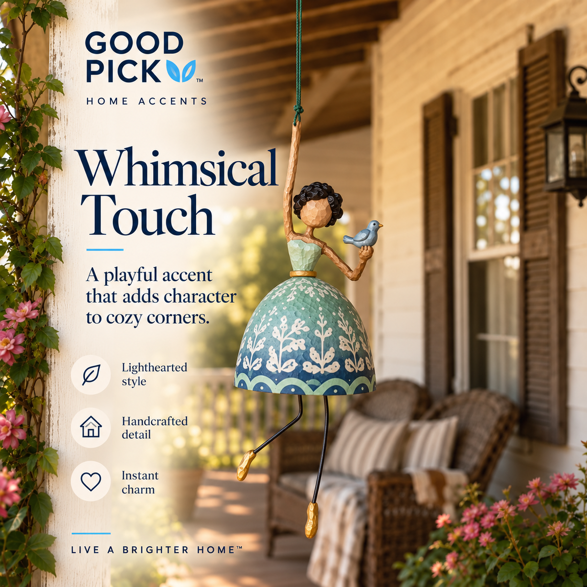 GOOD PICK Whimsical Dancing Lady Hanging Ornament