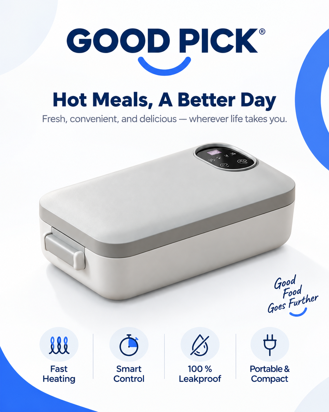 GOOD PICK Rechargeable Self-Heating Lunch Box