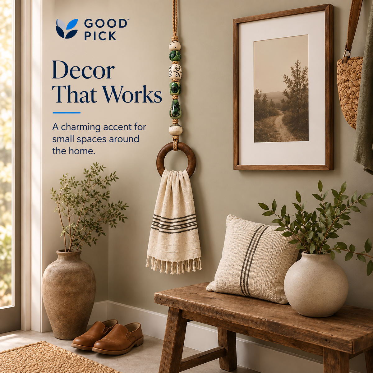 GOOD PICK Decorative Beaded Towel Hanger