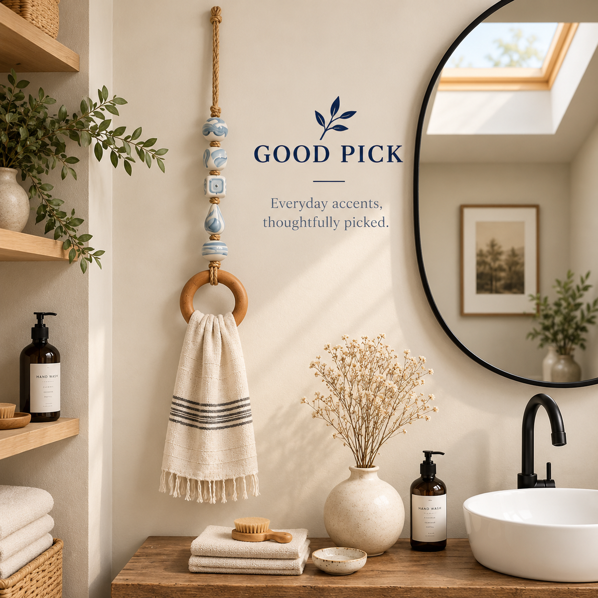 GOOD PICK Decorative Beaded Towel Hanger