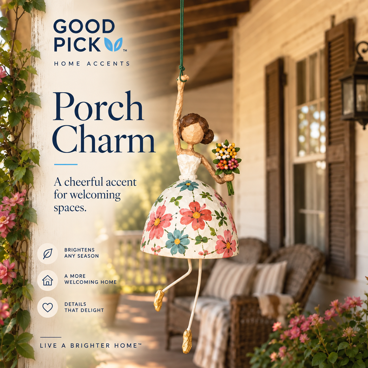 GOOD PICK Whimsical Dancing Lady Hanging Ornament