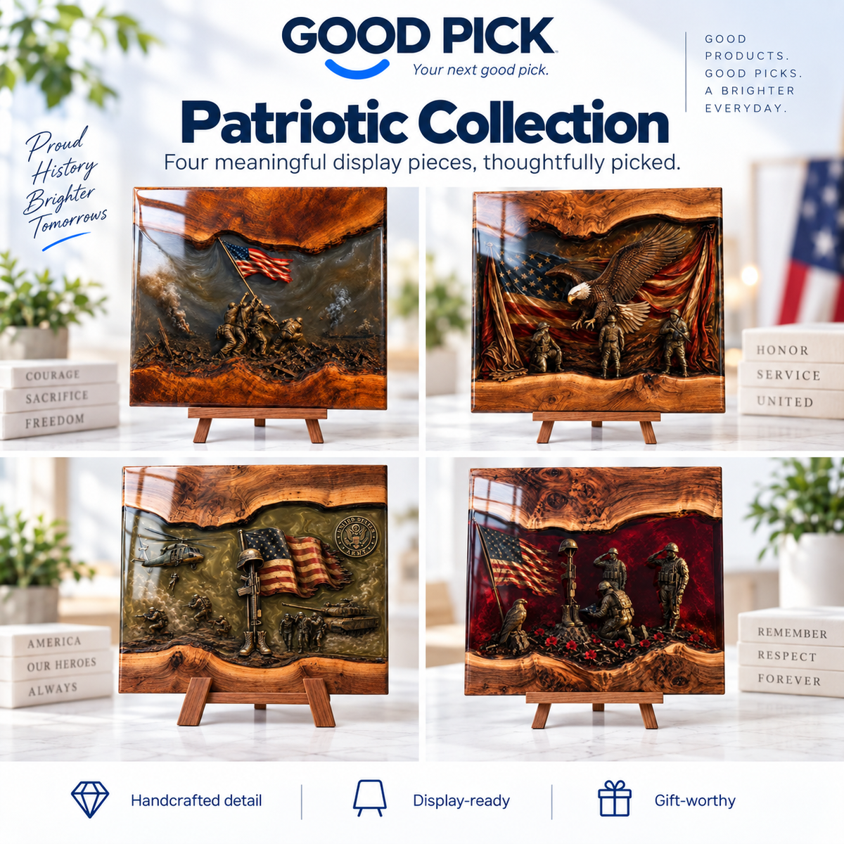 GOOD PICK Veteran Tribute Display Board