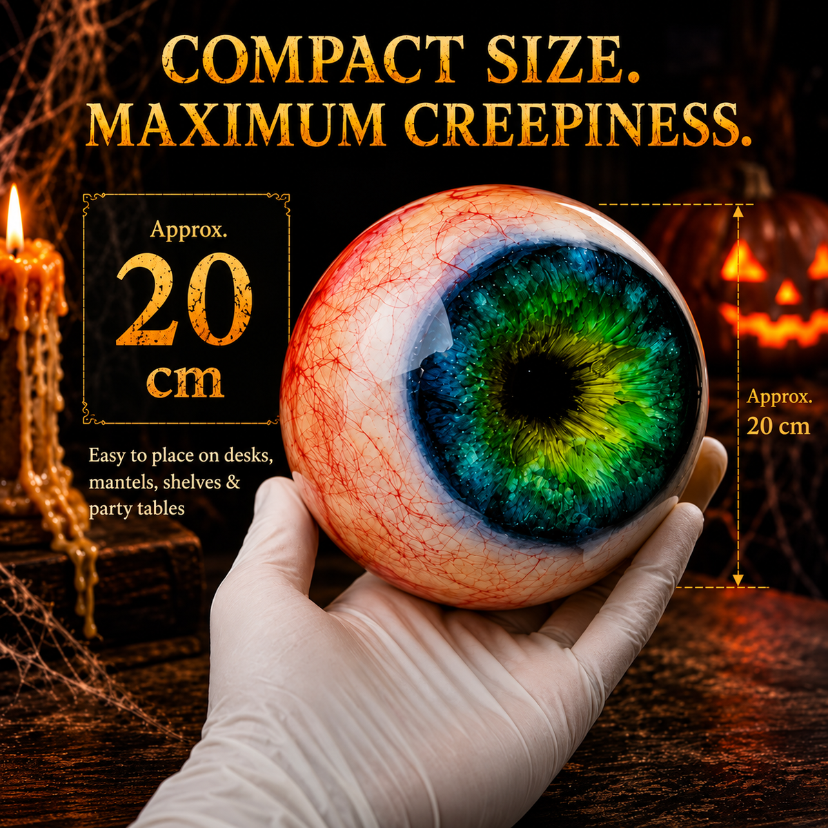 🎃 Halloween Sale – 49% OFF 👁️ Halloween Monster Eye Orb – Hyper-Realistic Creepy Eyeball Decor